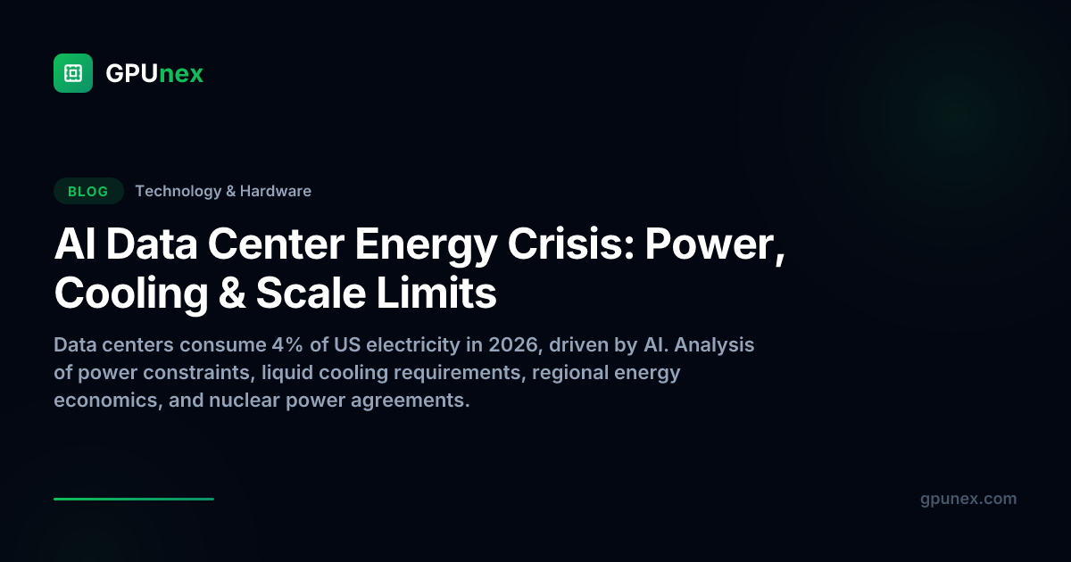 AI Data Center Energy Crisis: Power, Cooling & Scale Limits | GPUnex Blog
