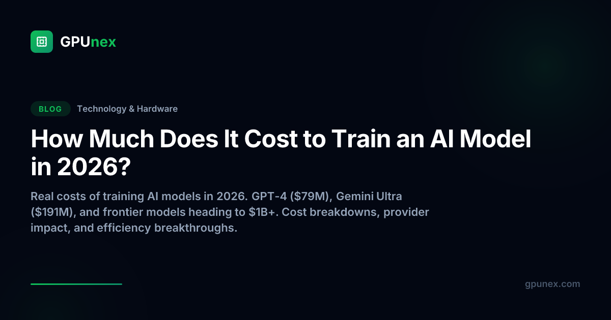 How Much Does It Cost to Train an AI Model in 2026? | GPUnex Blog