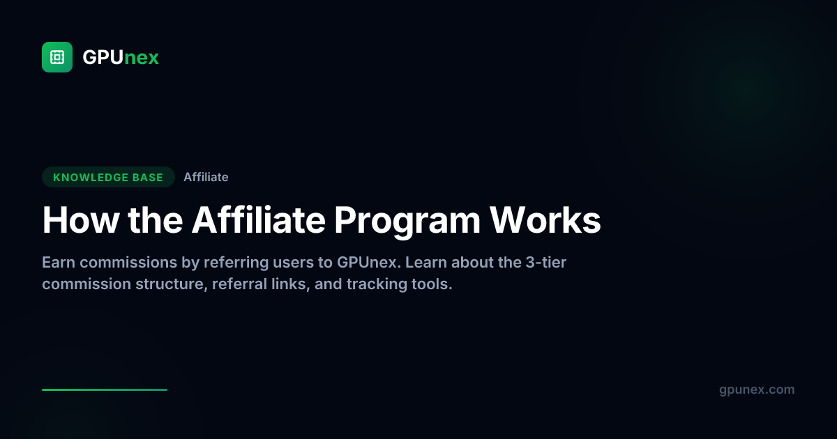Como Funciona o Programa de Afiliados | GPUnex Knowledge Base